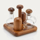 Oil Dispenser & Salt Shaker Set - 4 Pcs